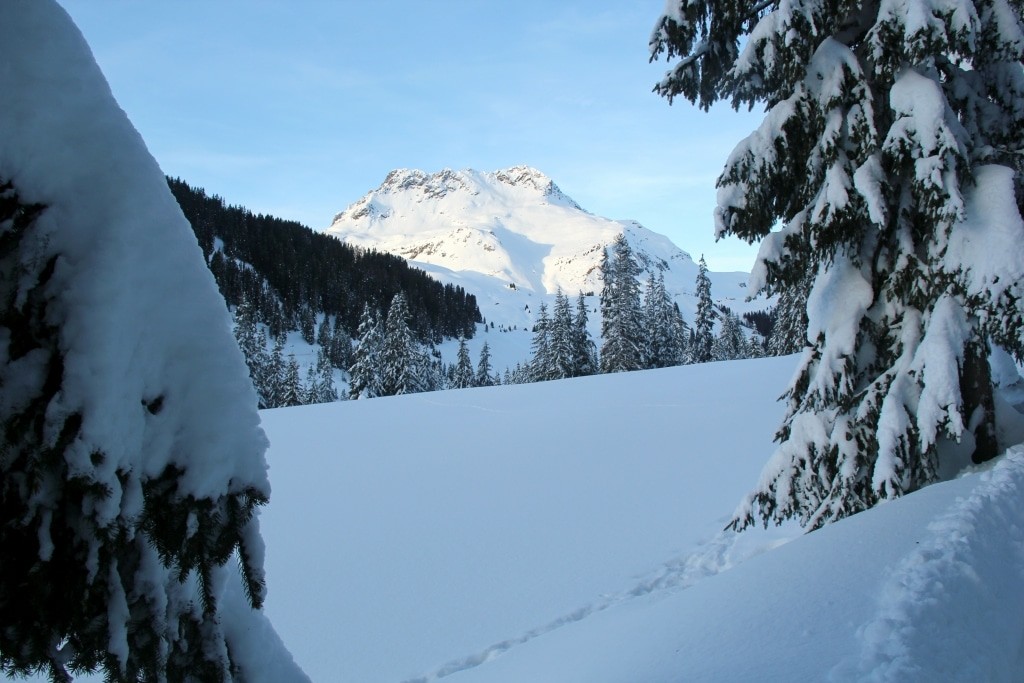 Winterliche Landschaft im Winterurlaub in Lech