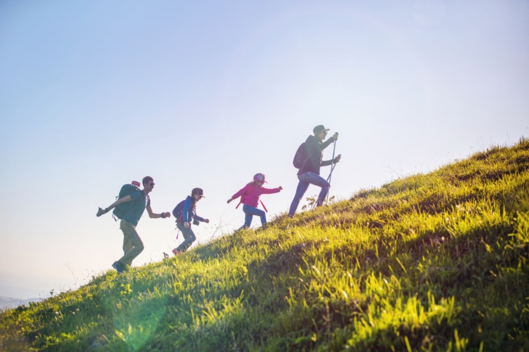 Gemeinsames Wandern in den Lecher Bergen